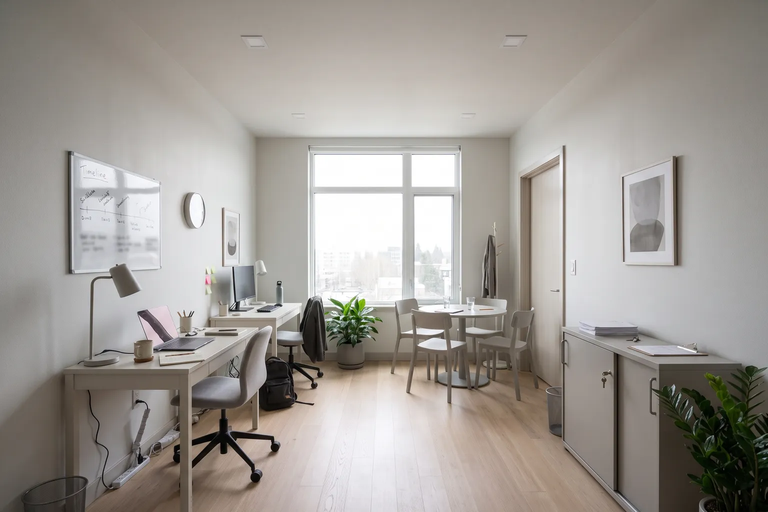 Aynı ofis, Minimal tarzında döşenmiş